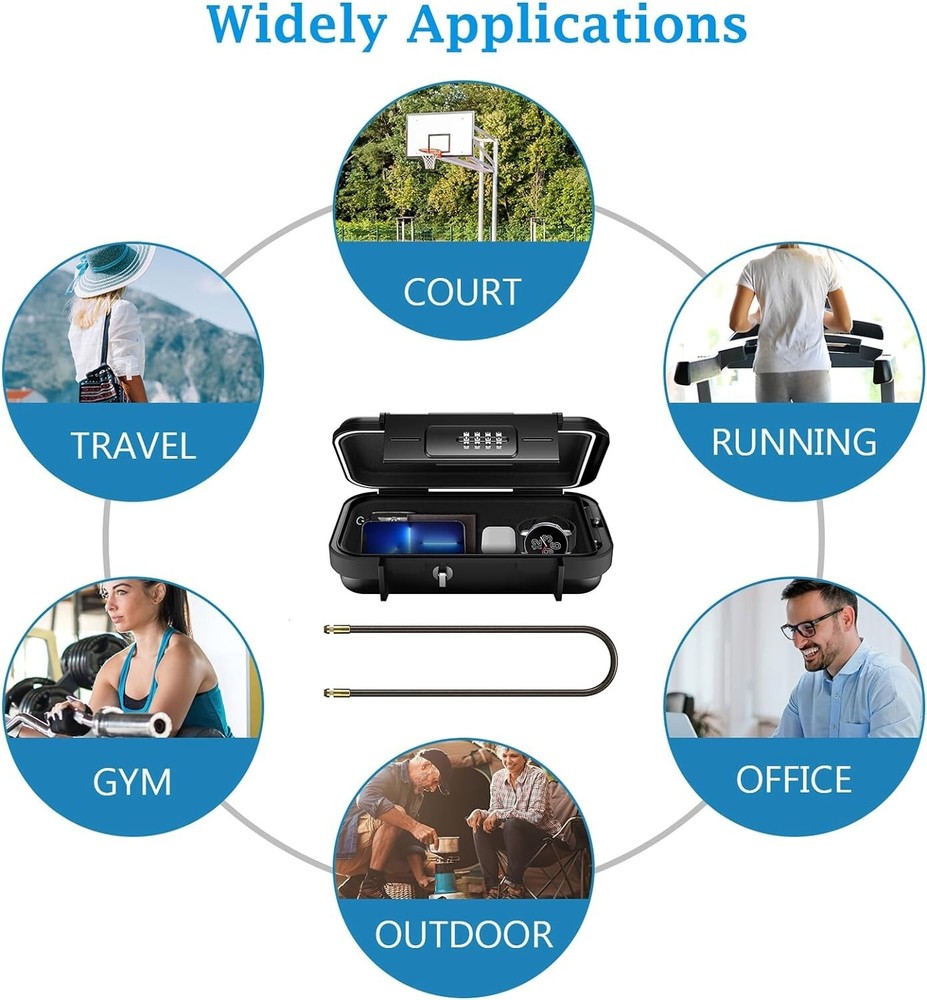 Portable Safe Box Combination Security Case Lockbox with Code Waterproof