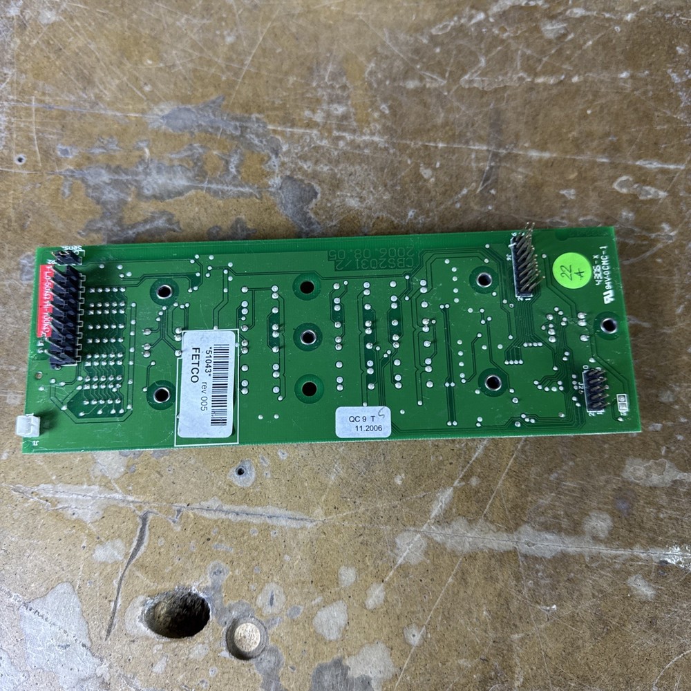 Fetco CBS2031/2 D2P Board Switching Assembly, 8 Keys 2006