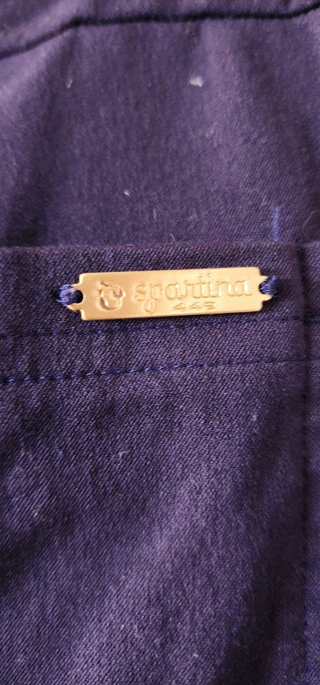Spartina 449 Maren Pull On Pants Navy Blue Stretch Size Medium