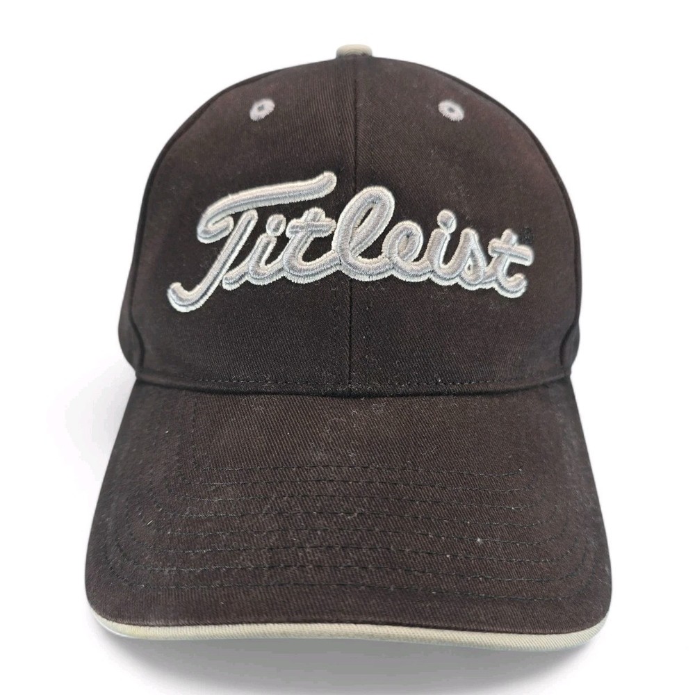 Titleist Golf Hat Cap Black Preowned Adjustable Strap Signed