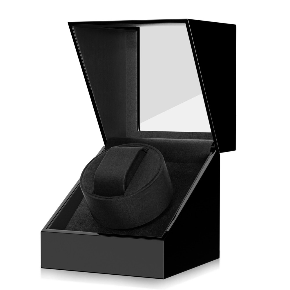 Automatic Rotation Single Watch Winder Storage Display Case Box Gift Quiet Black