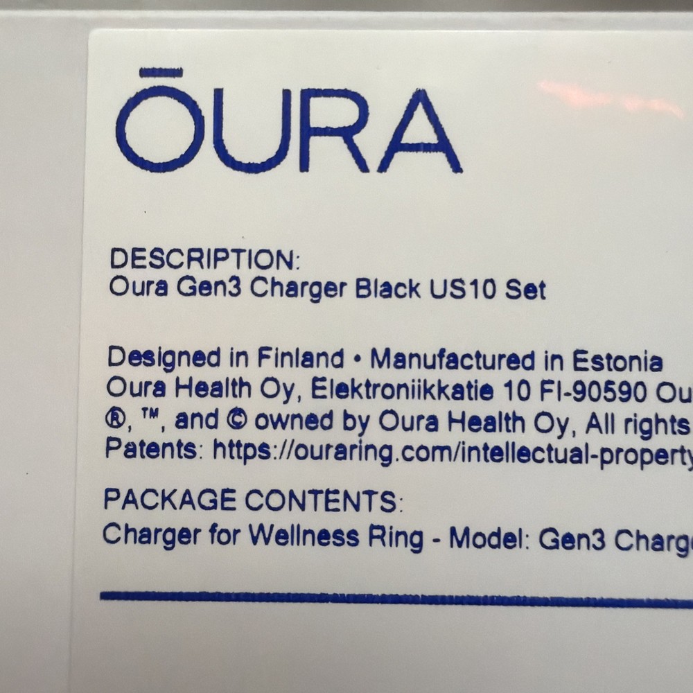 Oura Gen3 Charger Black US 10 Set