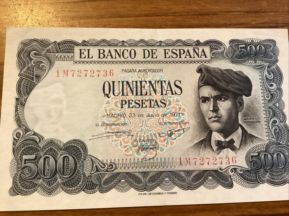 Spain España 500 Pesetas Banknote 1971