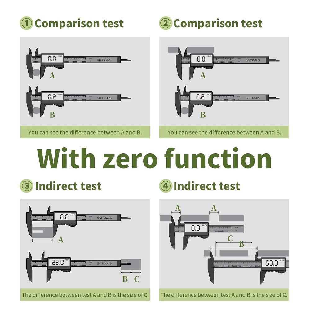 All-Metal Small Digital Caliper 0-4" Mini Measuring Tool, Micrometer Caliper...
