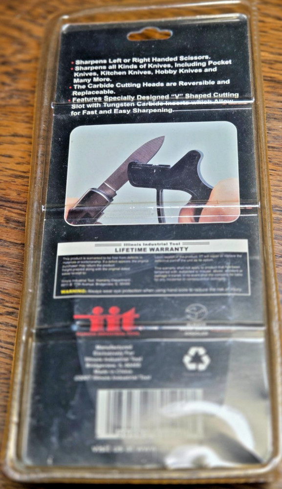 iit Knife & Scissors Sharpener Tungsten Carbide Handheld 80590