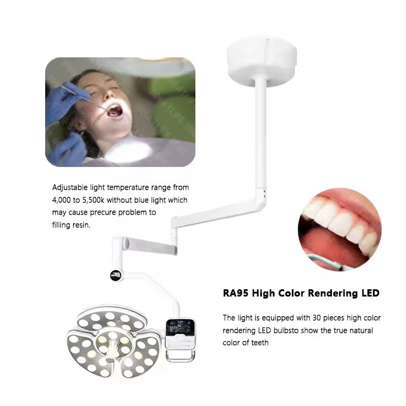 30 Leds 32w Ceiling Mounted Dental LED Shadowless Operating Light Exam Lamp