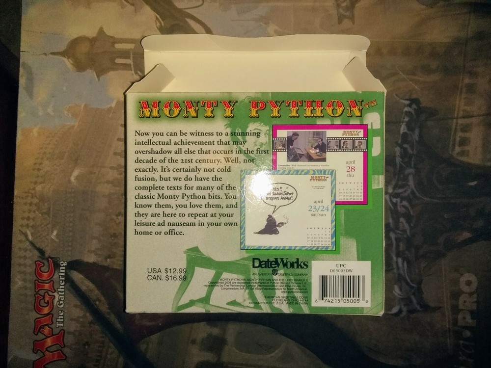 Monty Python 2005 Day At A Time Desk Calendar