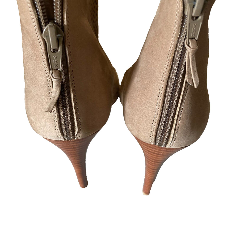 stuart weitzman booties size 9.5 tan perforated open toe
