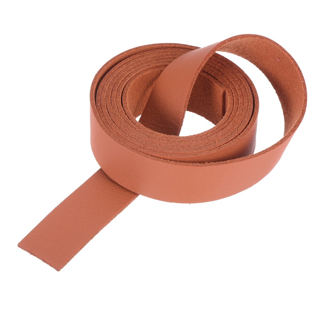 Leather Straps Strip Belt 1.5cm(0.6" Width) Leather Strips Orange