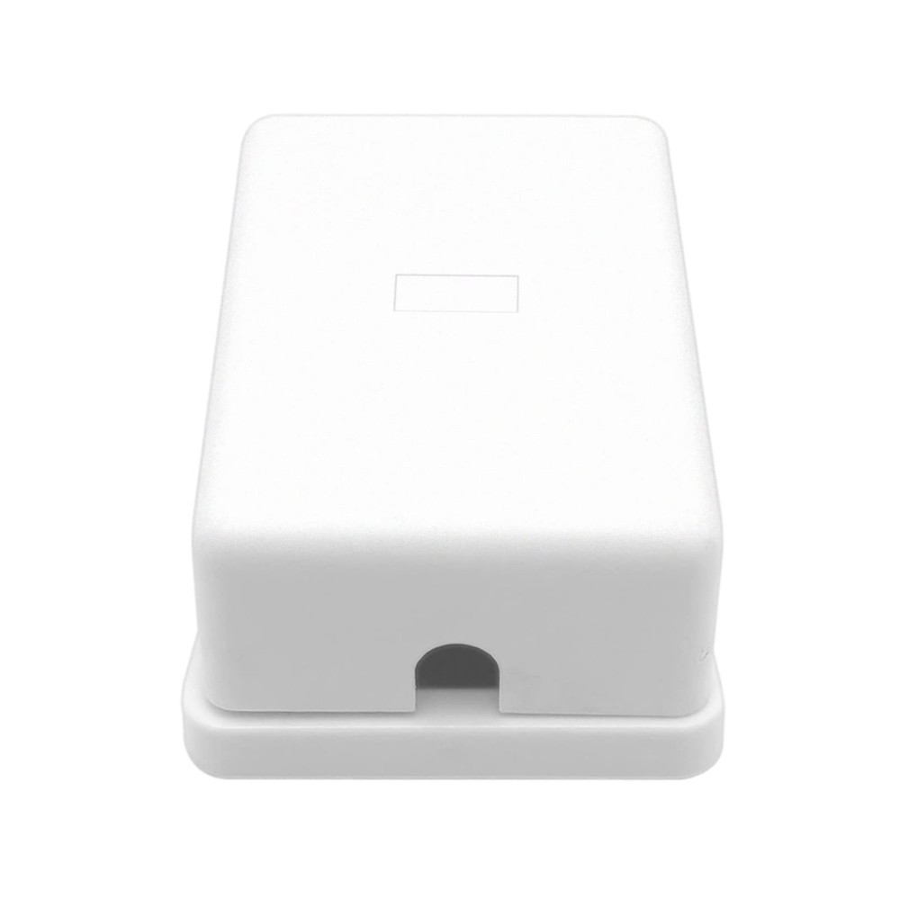 NECABLES Phone Jack Surface Mount Single Port Telephone Box Small, White