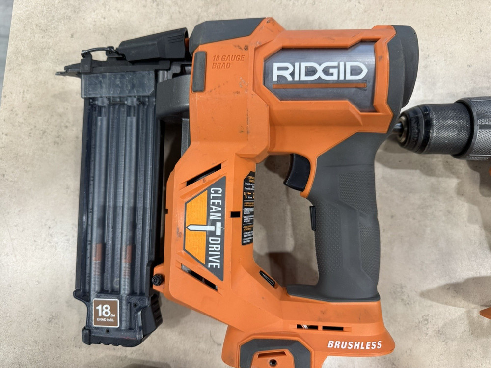 Ridgid 5-Tool Combo Kit Drill, Micro Impact, Nailer & more!