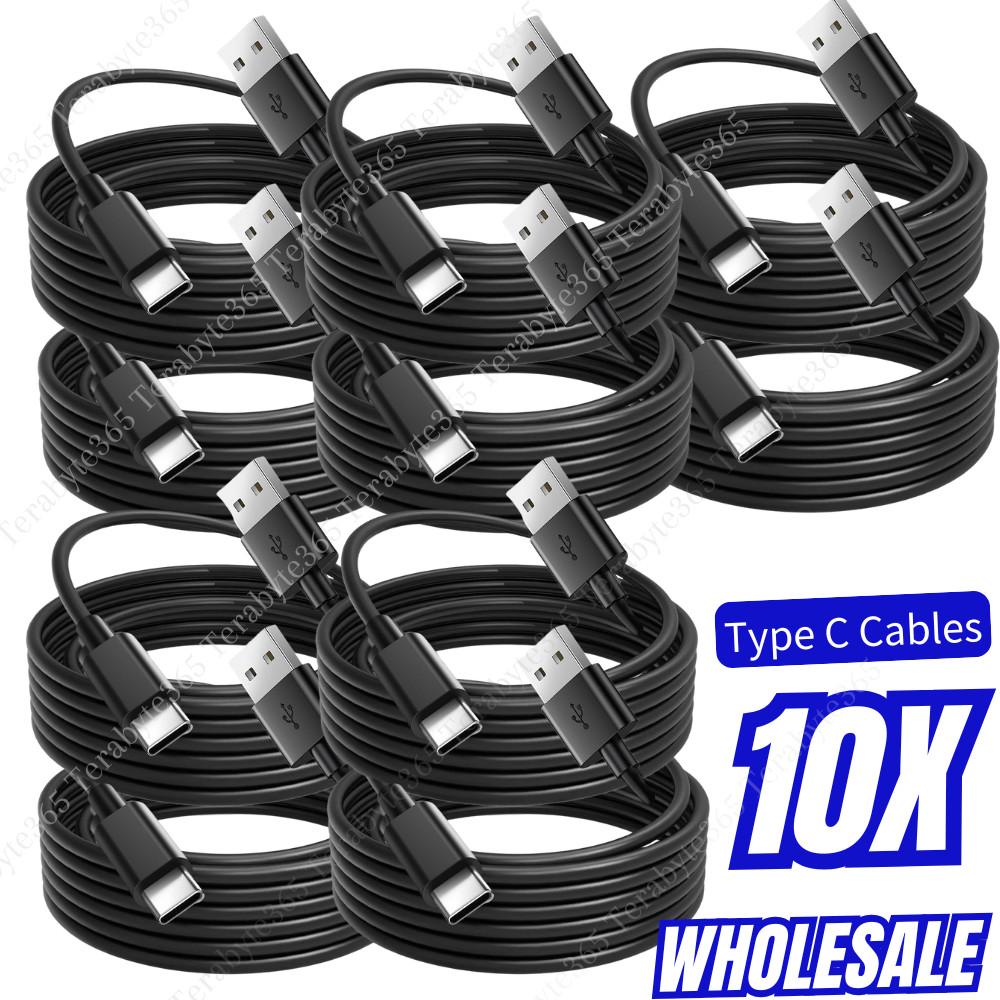 10Pack USB-C Fast Charger Cable Type C Android Data Cord for Samsung Google LG