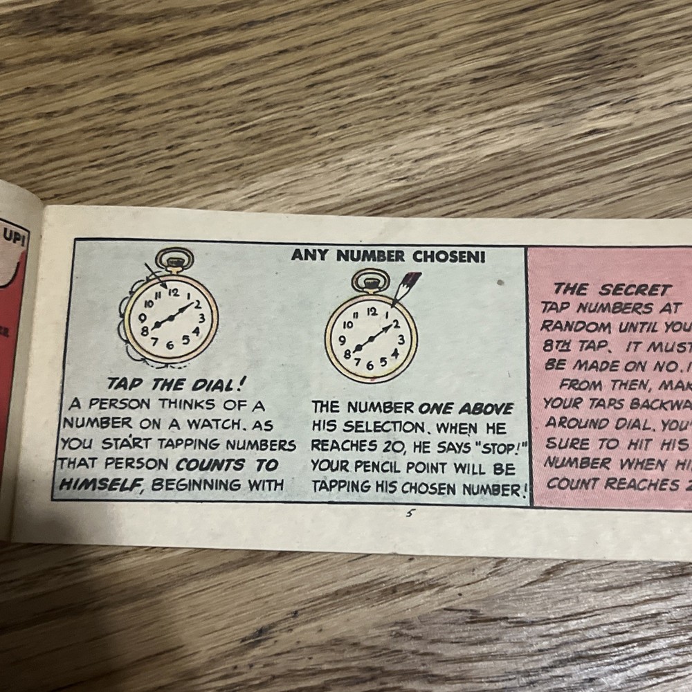 Vintage 1957 Chuckles Candy Magic Comic Premium Booklet
