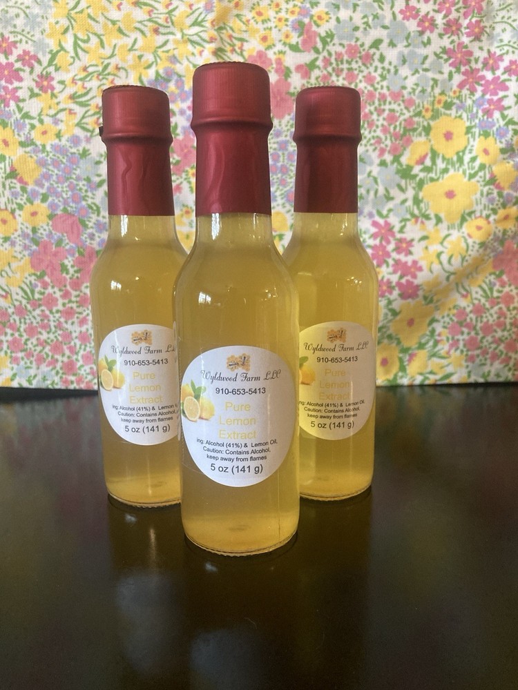 Organic Lemon Extract 5 Oz Bottle