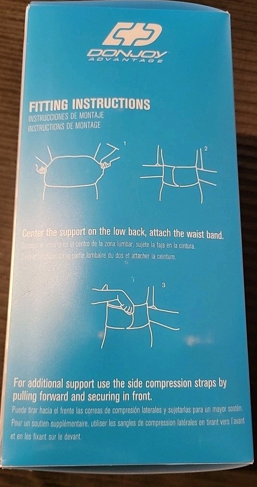 Donjoy Advantage Stabilizing Back Support With Compression Straps & Pad • L/XL