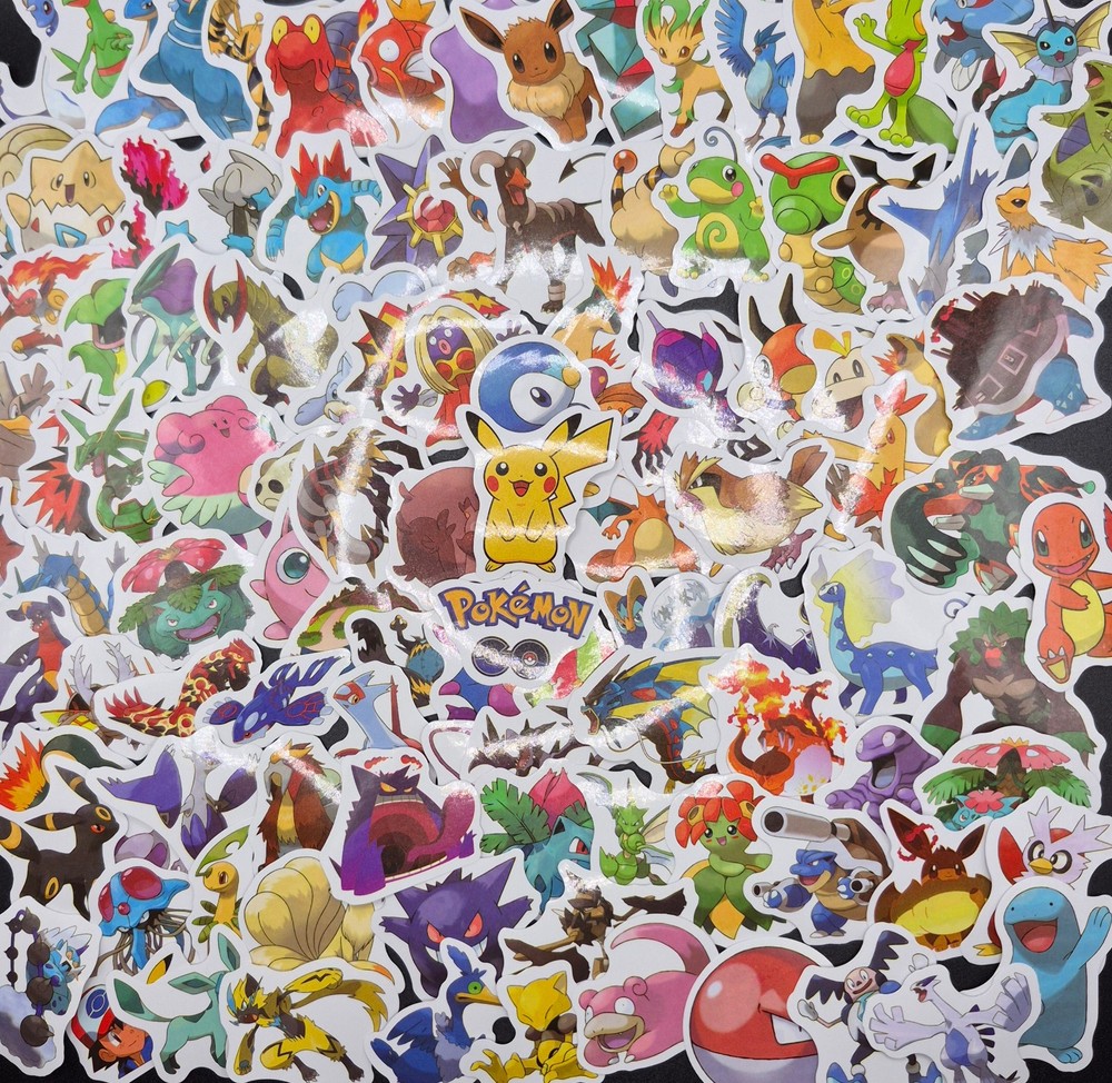 Pokemon Stickers 1000 Pack Master Bundle Decal Sticker Lot Bulk With Duplicates