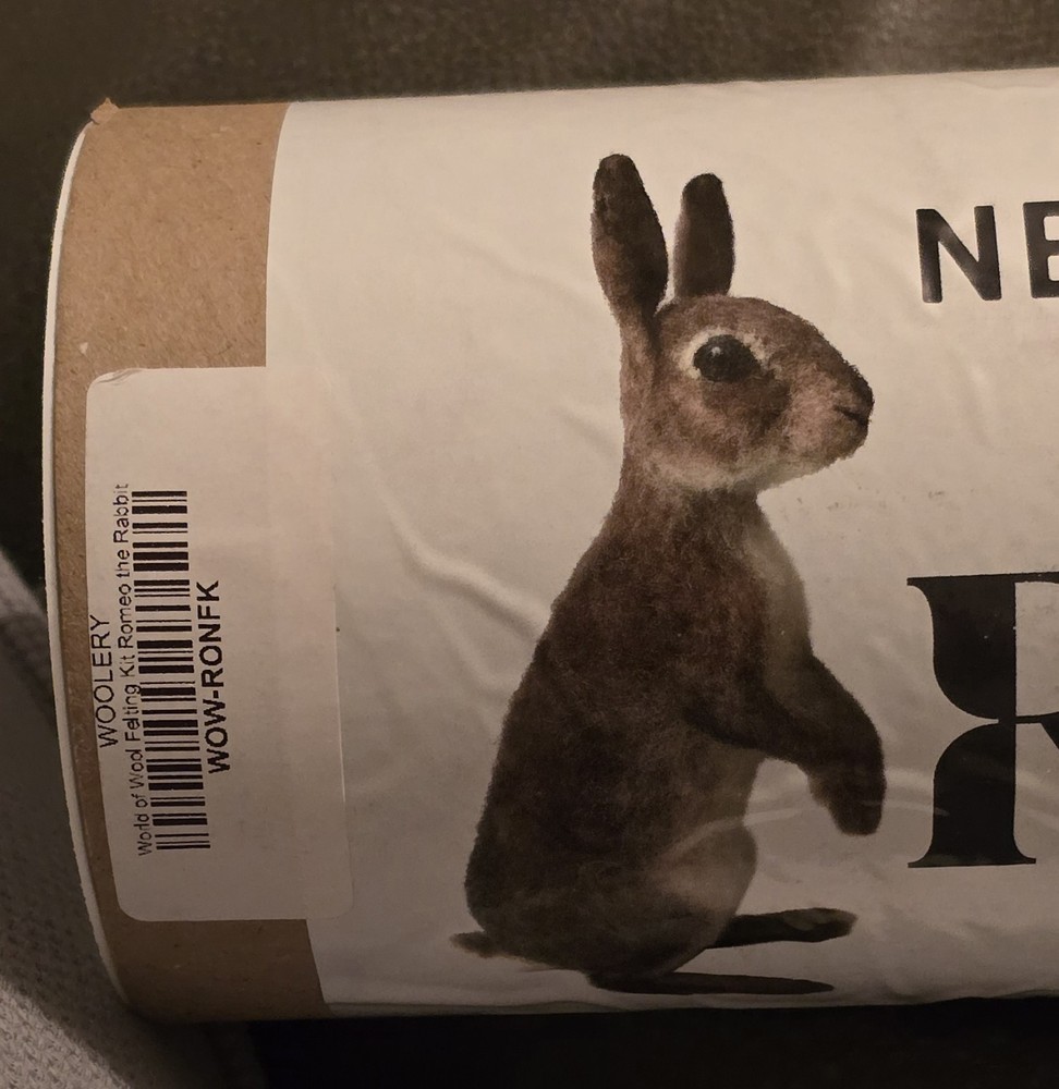 Romeo The Rabbit Complete Needlefelting Kit With Instructions Approx. 8- 9" H
