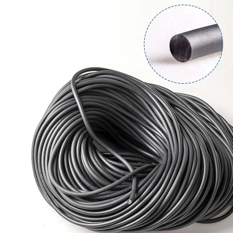 Smooth Solid Nitrile Rubber Cord Round Strip Oil Resistant NBR φ2-30mm Black