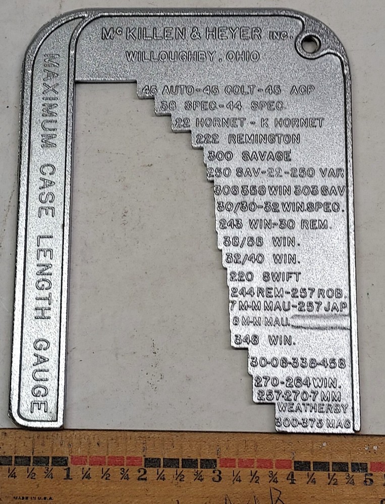 MCKILLEN & HEYER RELOADING CASE LENGTH GAUGE