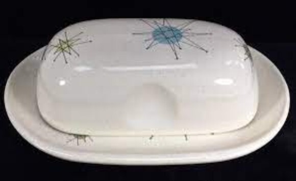 Franciscan Atomic Starburst ☆ MCM ☆ Covered Butter Dish and Lid