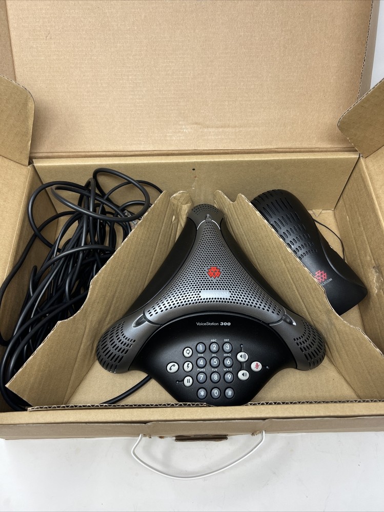 Polycom Voicestation 300 VS300 Full Duplex Analog Conference Phone Office Audio