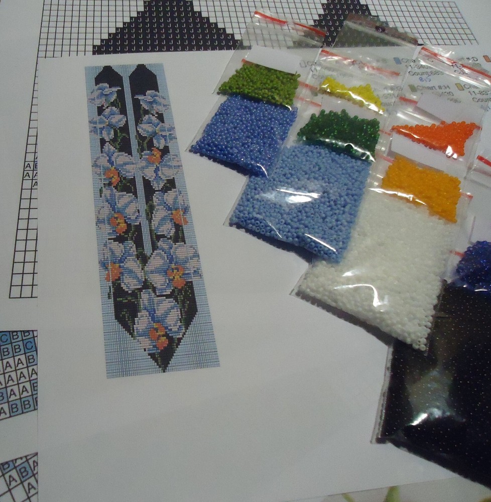 Kit for making a necklace gerdan. Beading Loom Pattern. # C11