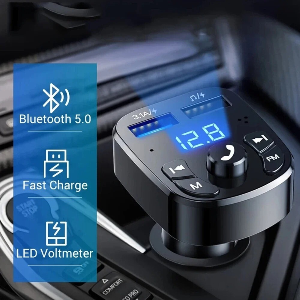 Wireless Car Bluetooth FM Transmitter MP3 Audio USB Charger Adapter Handsfree