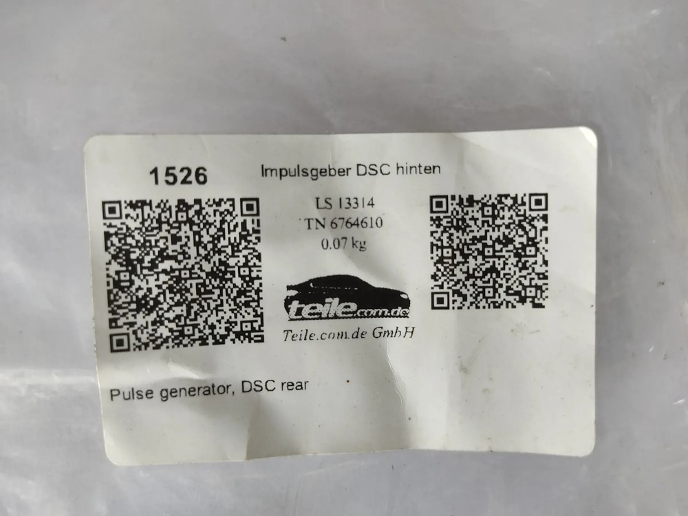 Original BMW E81 E82 E87 E88 E90 E91 Impeller DSC Rear 34526764610