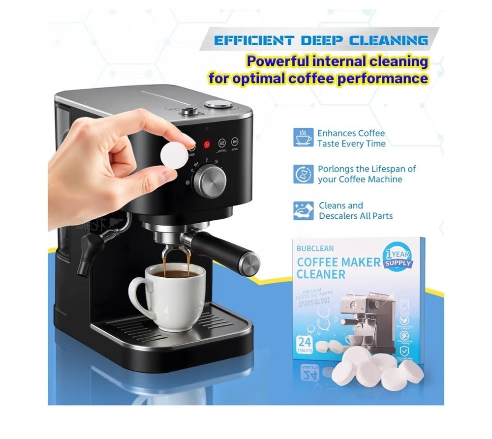 Coffee Maker Cleaner Descaling Tablets 24 Count Espresso Machine Cleaner