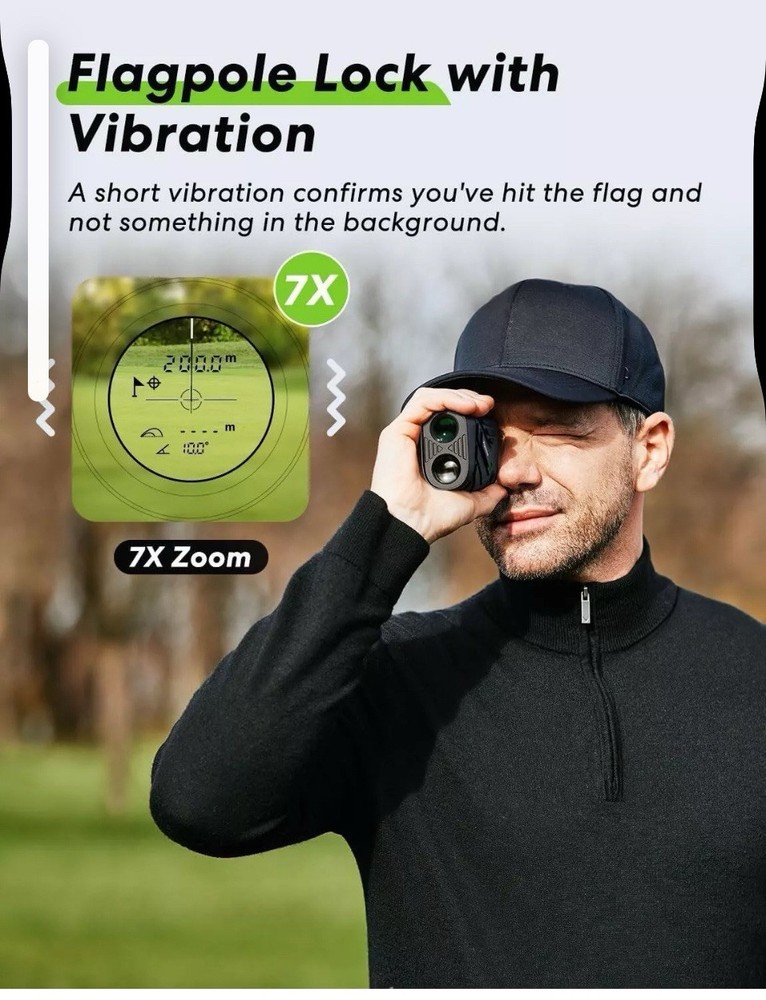 SUNPOW Golf Rangefinder with Slope, High Precision Laser Range