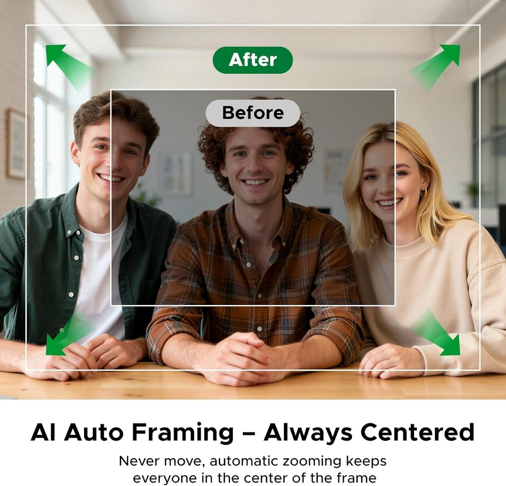 High-Performance 4K Webcam with Integrated Tripod & Auto Focus for Creators