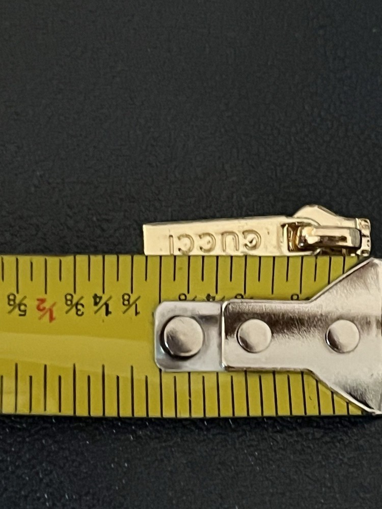 Authentic Gucci Gold Tone Zipper Pull Engraved Logo Replacement Repair