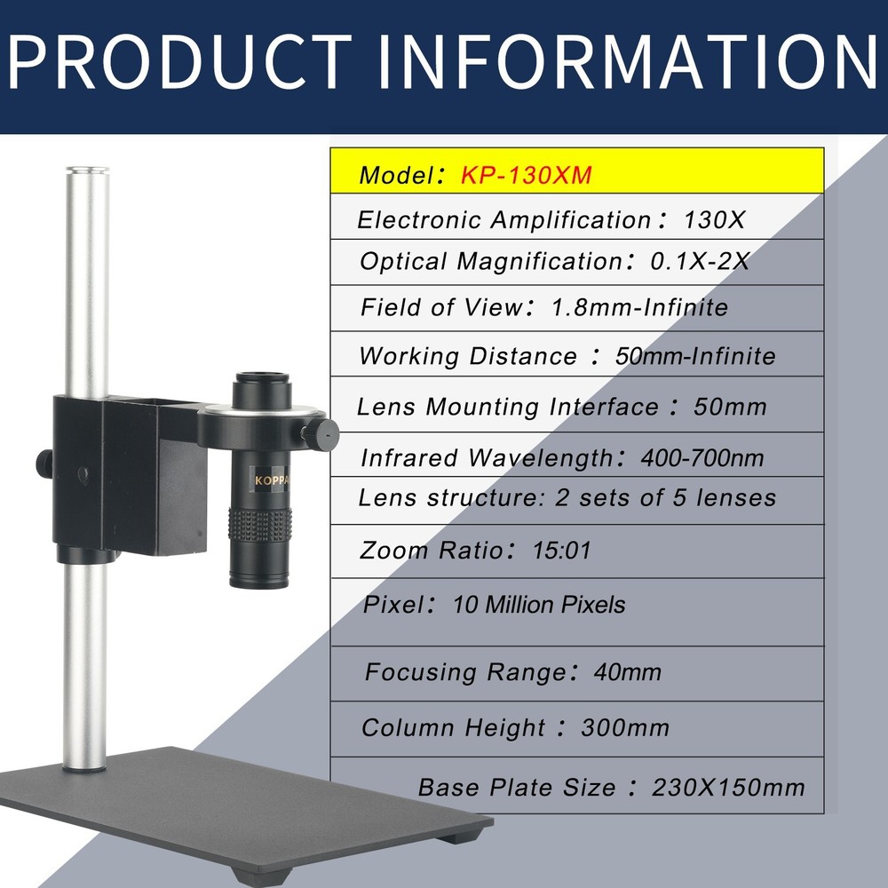 130 Times Magnification Electron Microscope High-Definition Imaging Standard