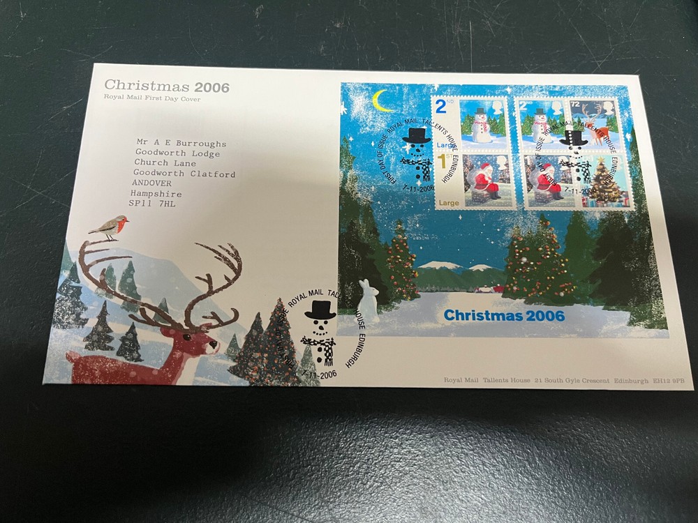 (1069) 12-6-2025 - UK Christmas FDC covers with insert (2) 2006