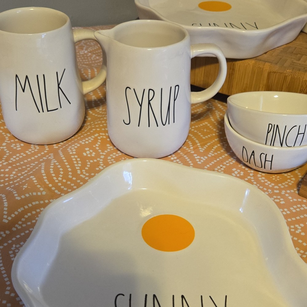 Large Rae Dunn Breakfast Serving Set