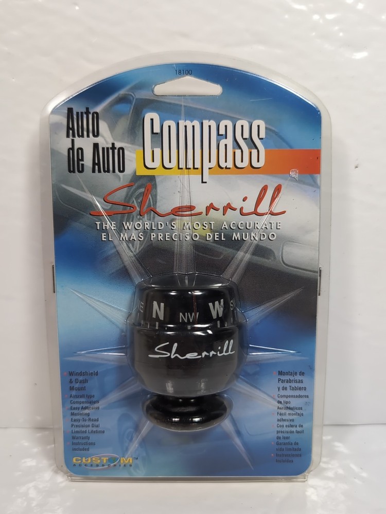 Sherrill Auto Compass 18103 automobile navigation directional w/ mount Auto De!!