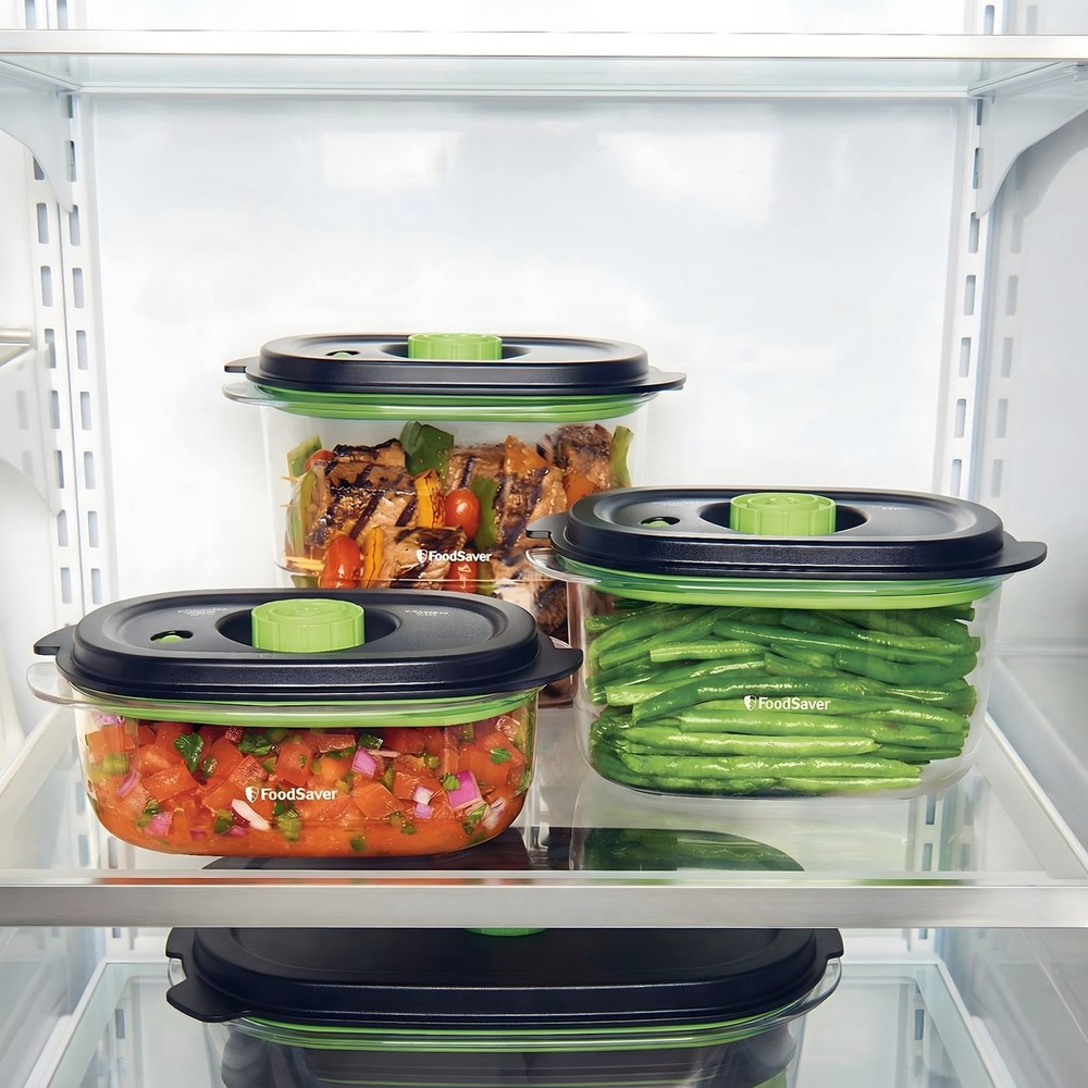 5-Cup Preserve & Marinate Containers Handheld Vacuum Sealers, 2-Pack