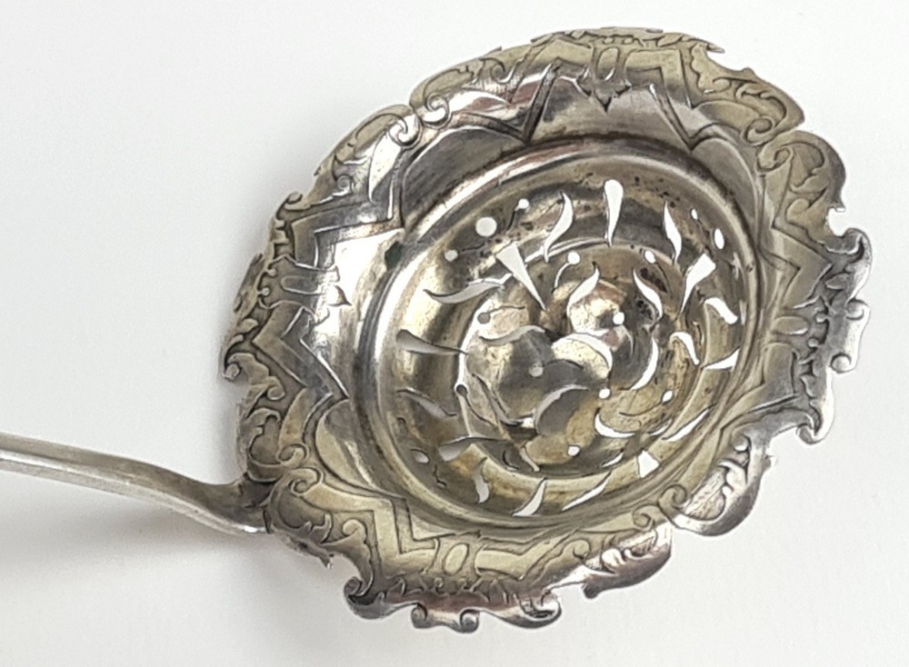 Antique Large Sugar Spoon Silver around 1845 P79