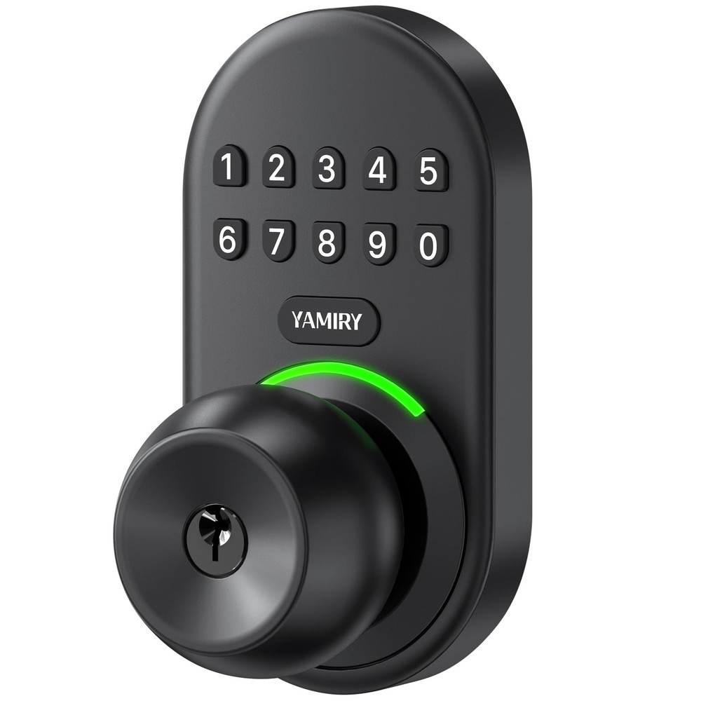Keypad Smart Door Knob Lock, Keyless Entry Digital Lock with Handle, Electron...