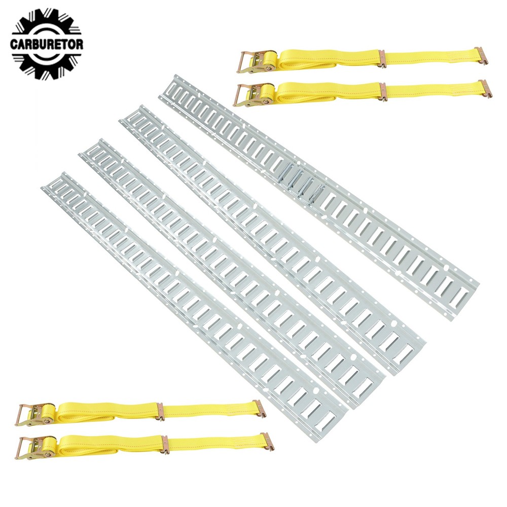 Silver 12 Pack 60" E Track Rail Sections With Mounting Hardware For Trucks Vans