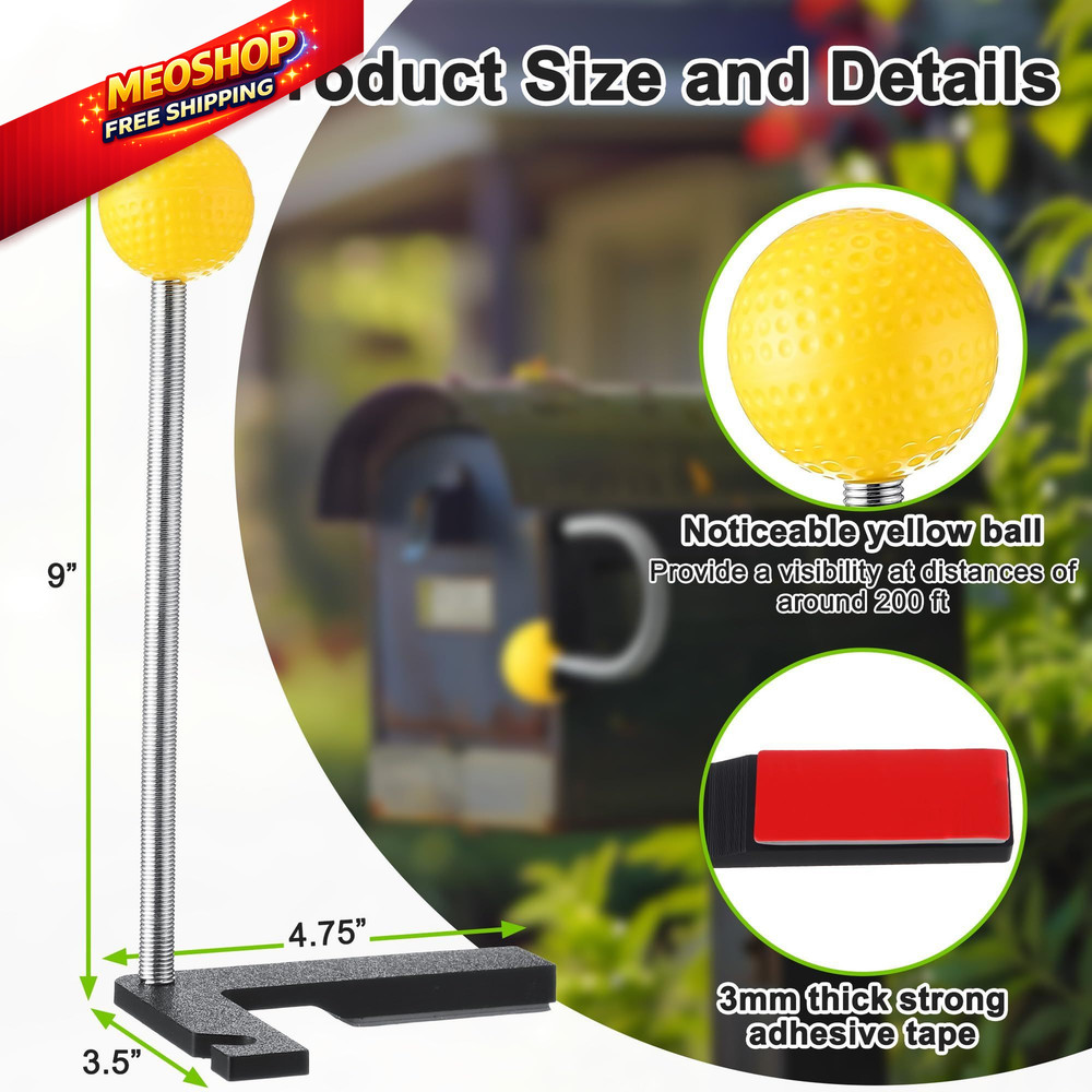 1 Pack Mailbox Notification Device, Mail Arrival Indicator Yellow