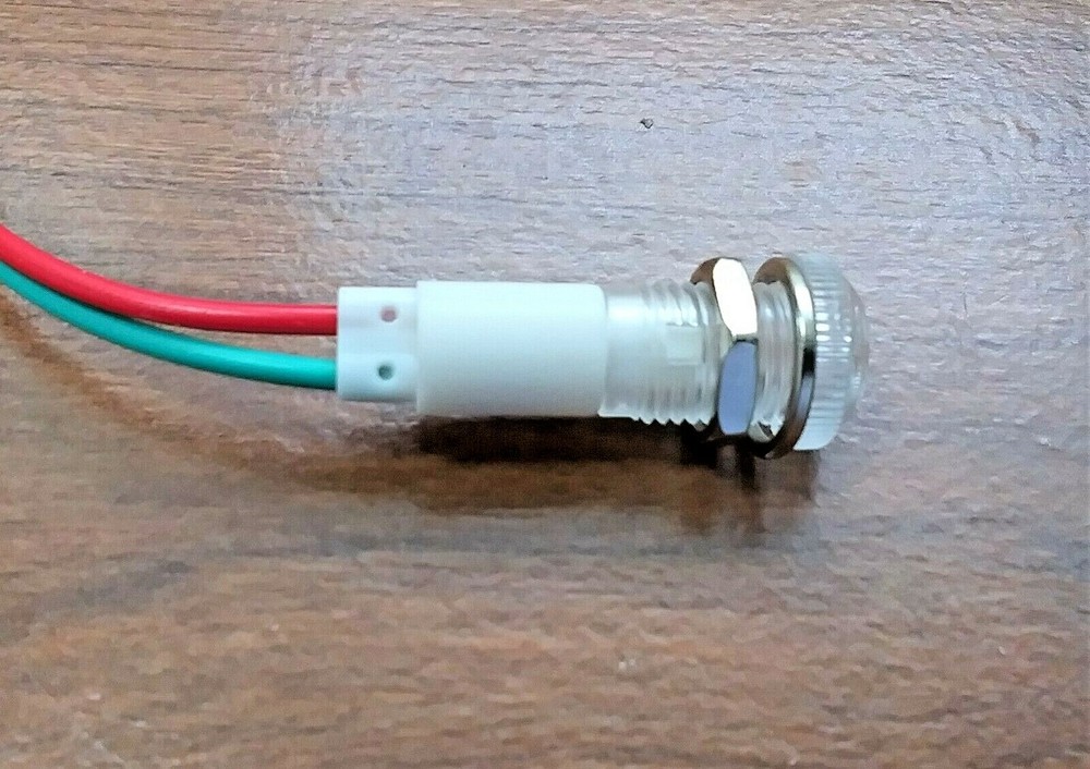 6 BBT Waterproof 12 volt AC/DC White LED Low-Profile Indicator Lights