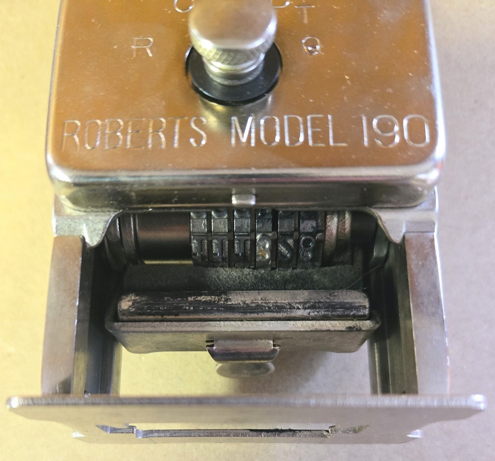 Roberts Numbering Machine Model 190 vintage