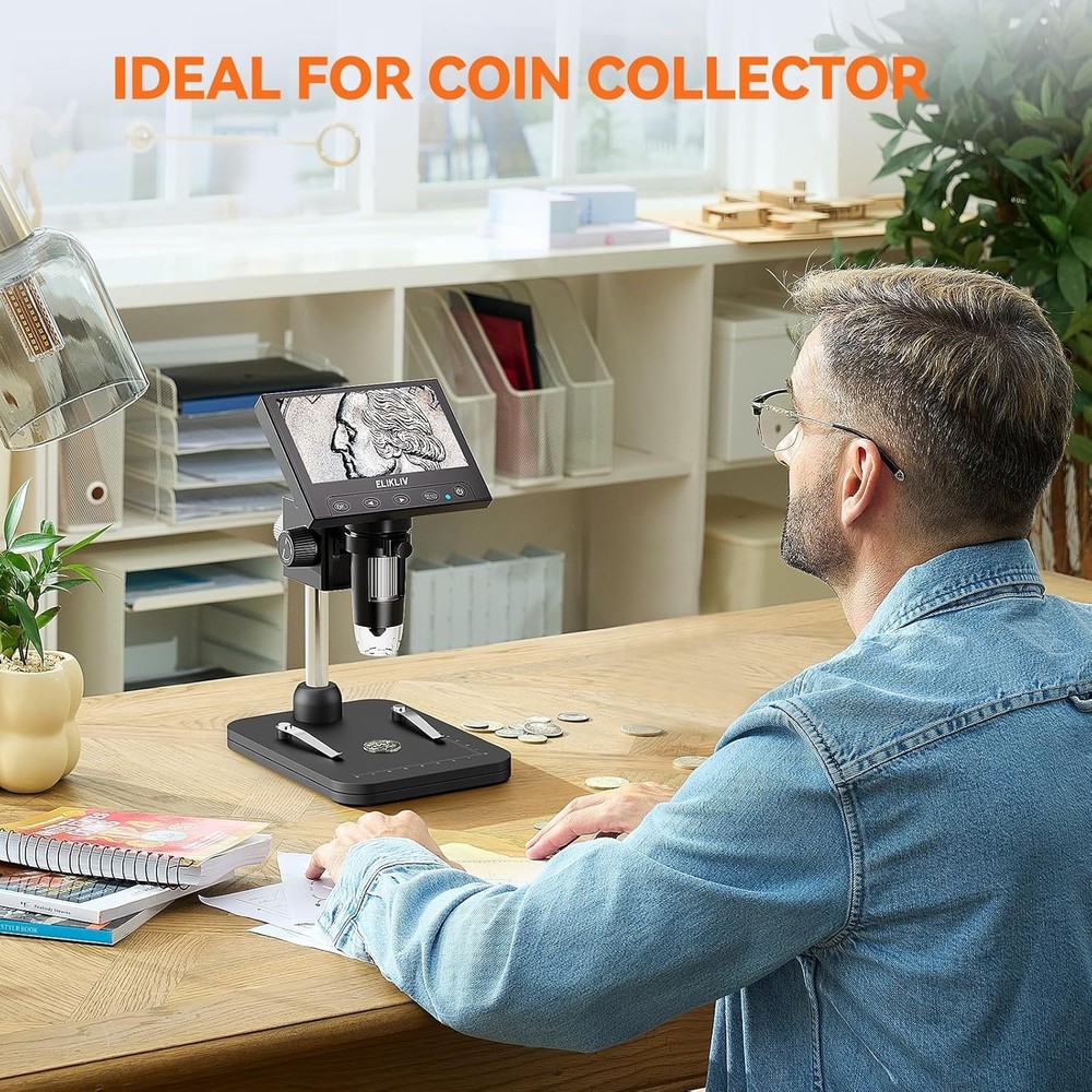 USB Coin Magnifier for Windows/Mac, 1000x Digital Microscope