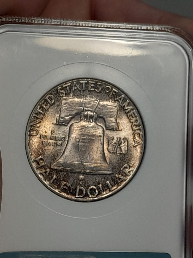 1949 Franklin Half Dollar Toned NGC MS64