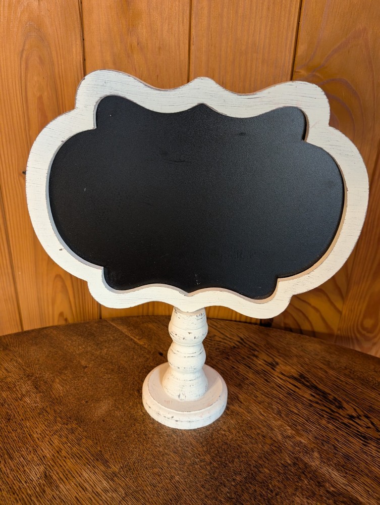 White Wooden Chalk Board Sign 14 Inches