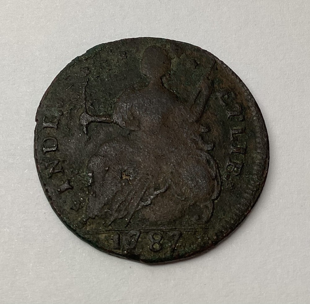 1787 Connecticut Copper 1/2P Draped Bust Left