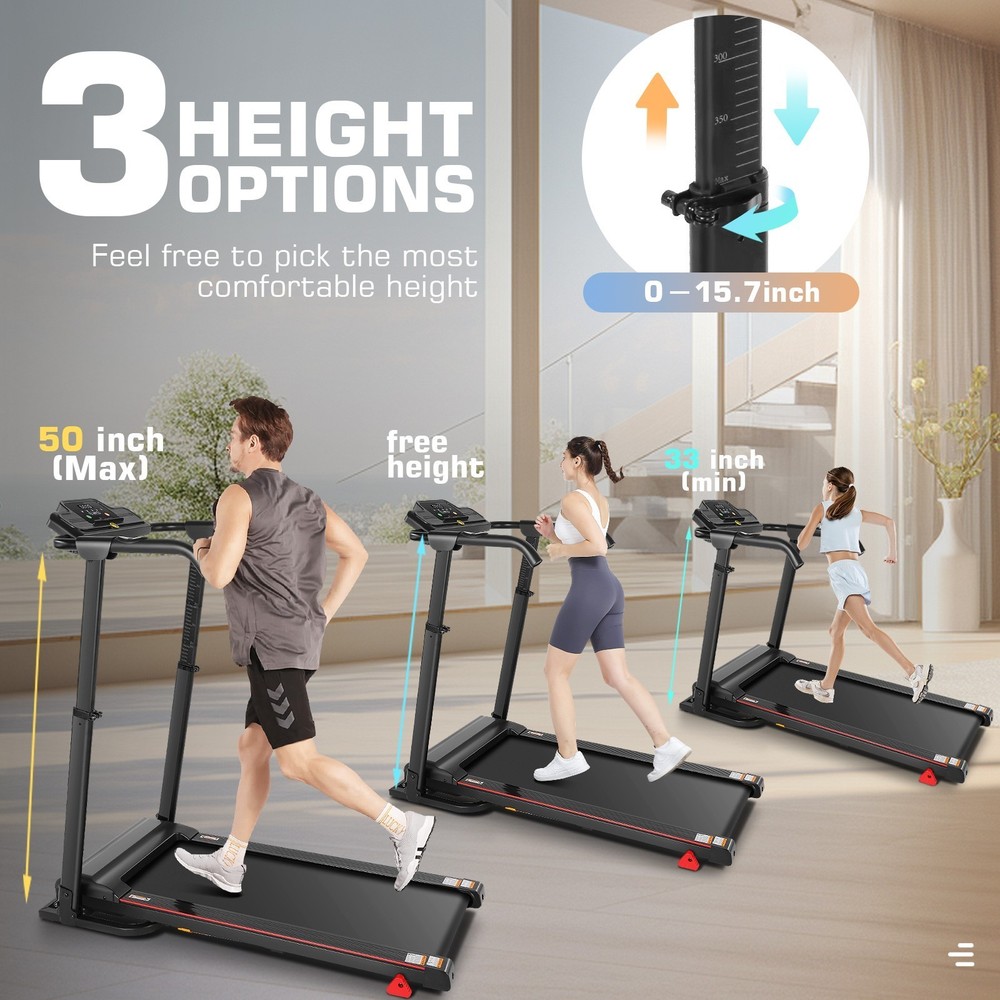 300lbs Versatile Height Adjustment Treadmill Spacious Removable Desk Treadmill🎯