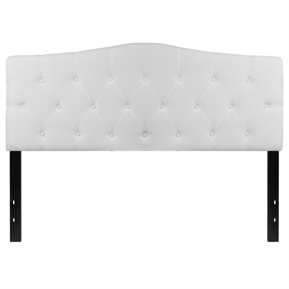 Flash Furniture Cambridge Tufted Queen Panel Headboard in White