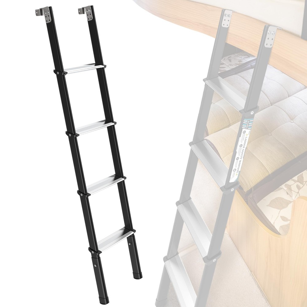 Marudina 660lbs Heavy-Duty Step Ladder:,8-Level Adjustable Heavy-Duty, White